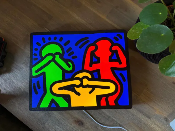 Hovedbilde Pop Art LED-lampe – Tre figurer