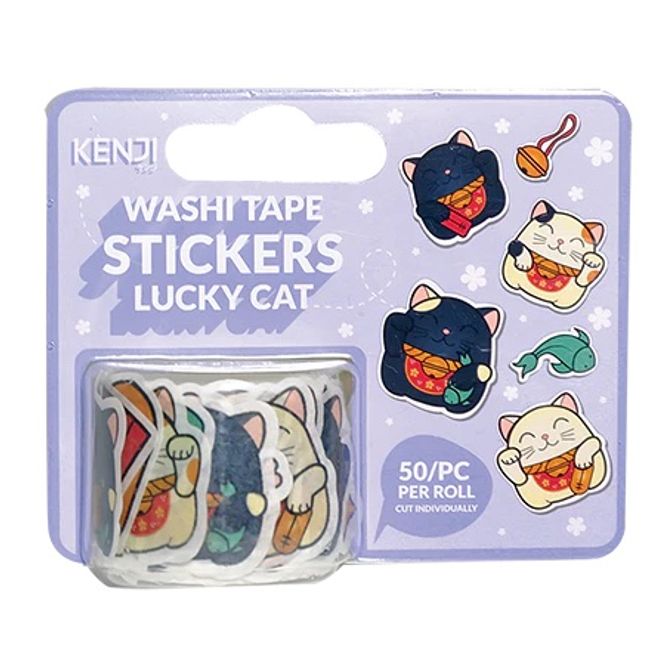 Hovedbilde Washi Tape Stickers - Lucky Cat