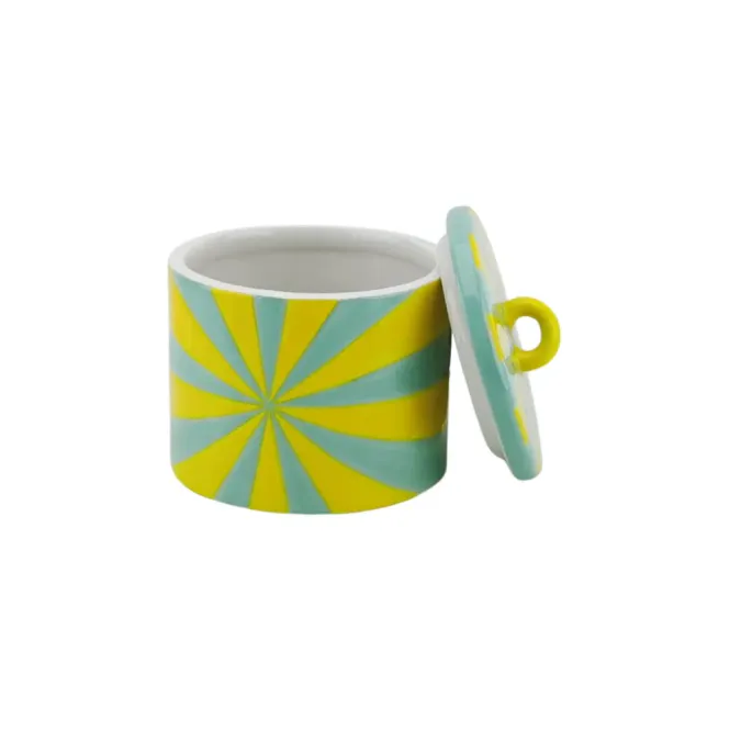 Hovedbilde Deco Jar - Swirl - Dolomite - Yellow/Mint - ...