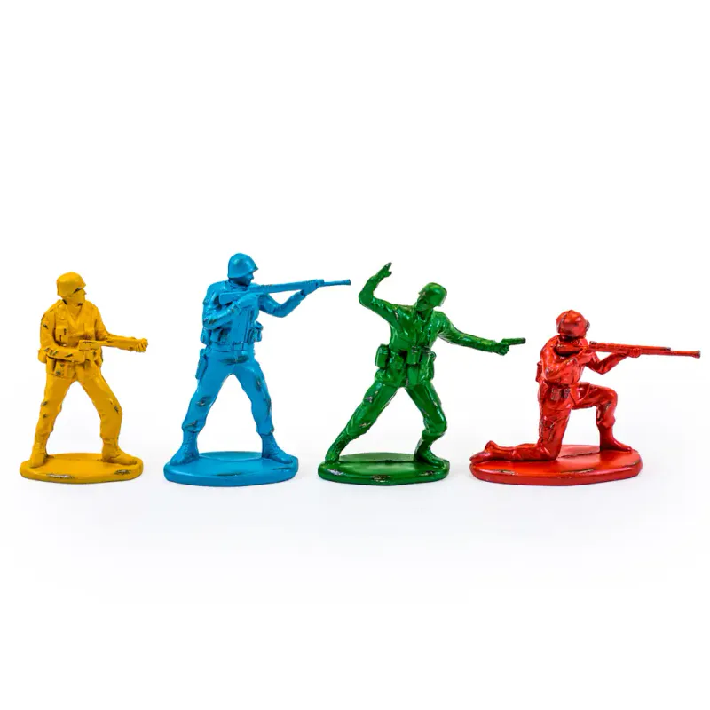 Set of 4 Classic Toy Soldier Coloured Figures