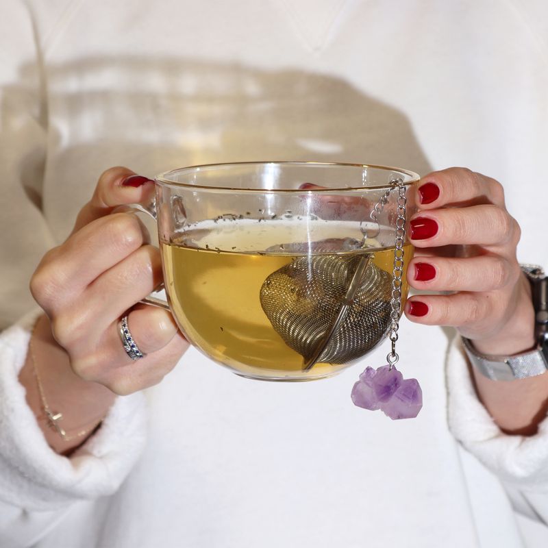 Gold Tigers Eye Tea Strainer