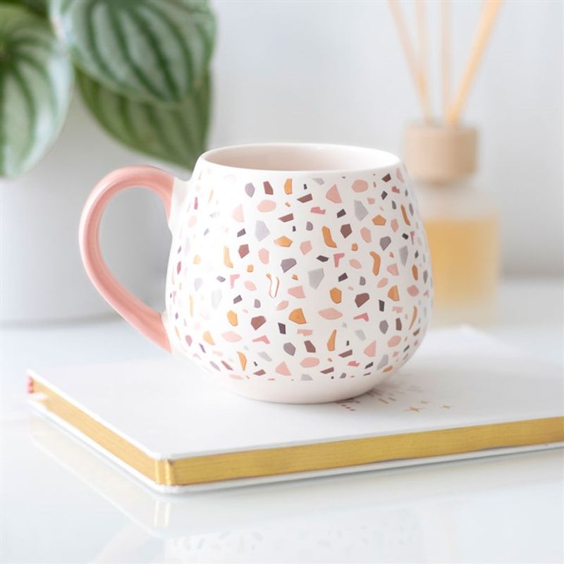 Terrazzo Print Rounded Mug – 500 ml keramikk
