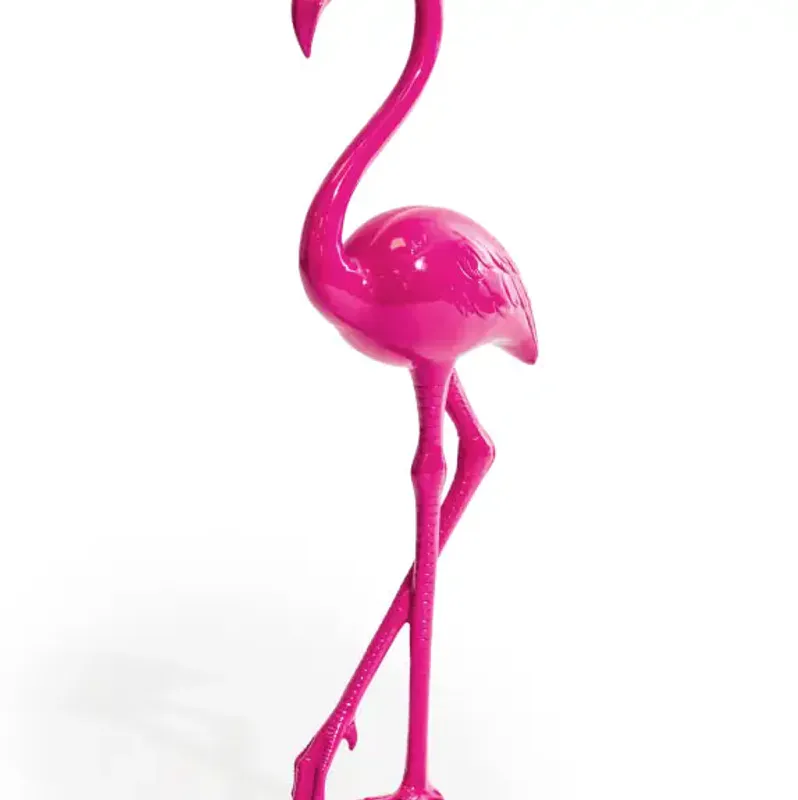 Electric Pink Standing Flamingo Figure 