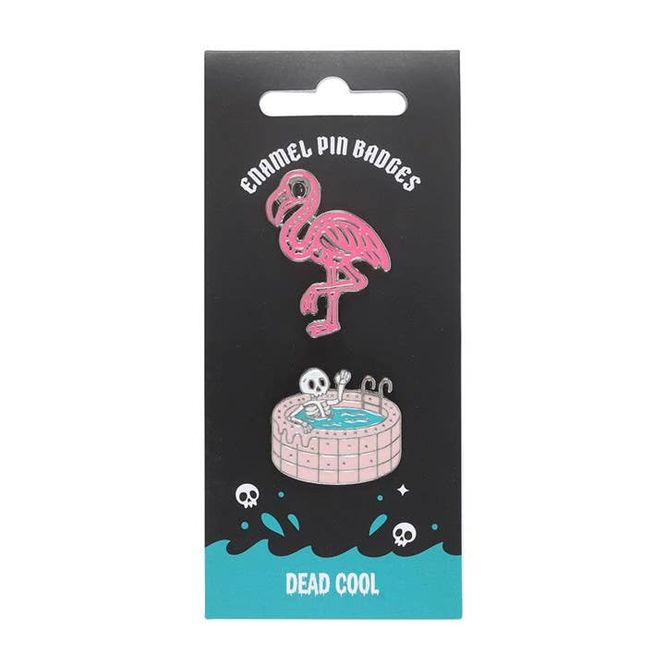 Hovedbilde Dead Cool Summer emaljepins – 2-pakning