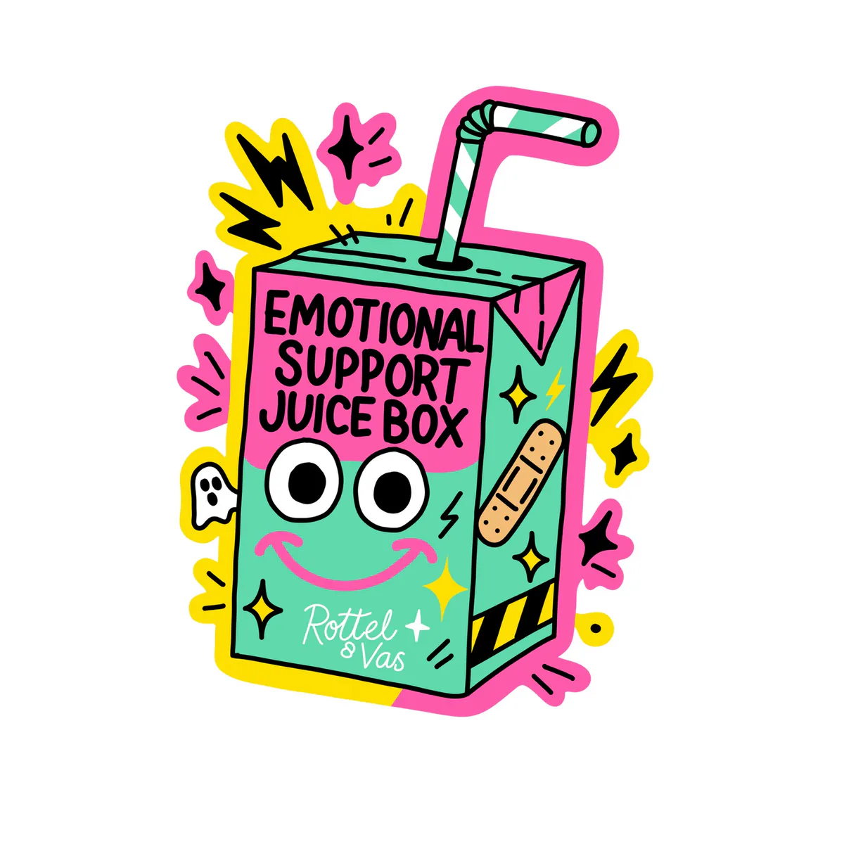 Emotional Support Juicebox – eget klistremerkedesign