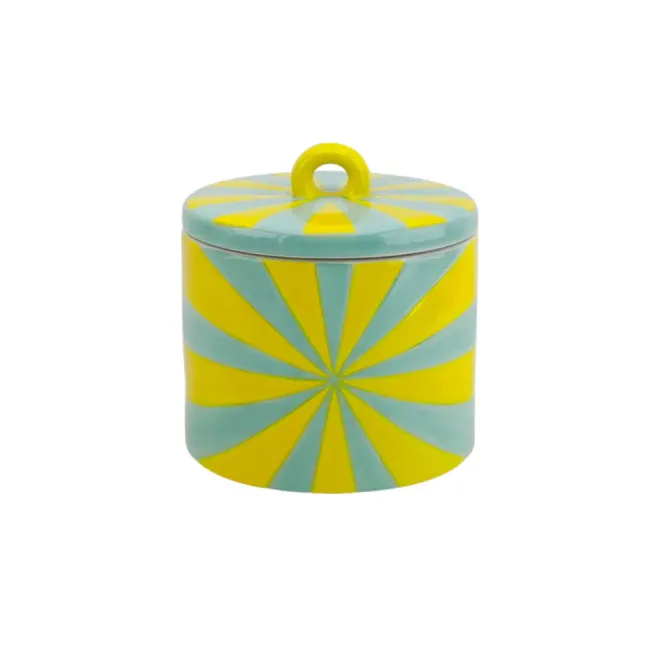 Hovedbilde Deco Jar - Swirl - Dolomite - Yellow/Mint - ...